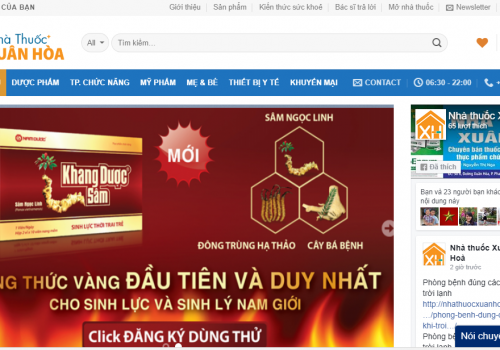 Website Của Nhà Thuốc Xuân Hoà – Thái Nguyên